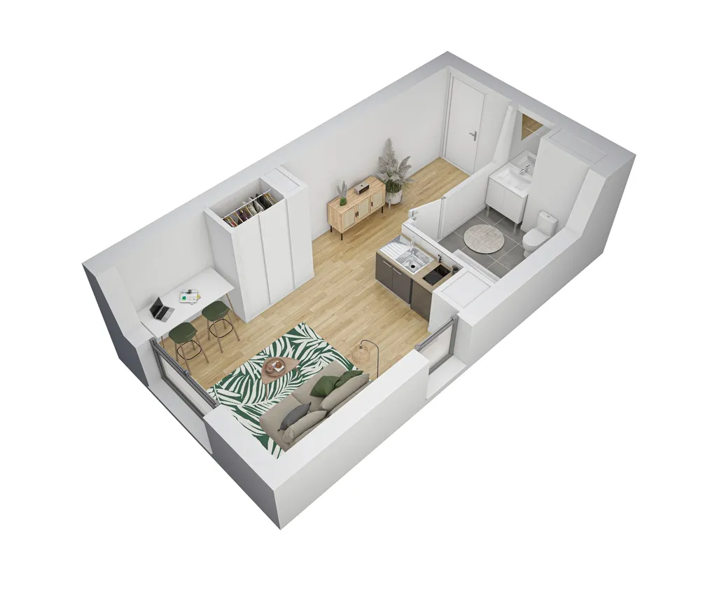 Plano - New Student Residence near Valenciennes