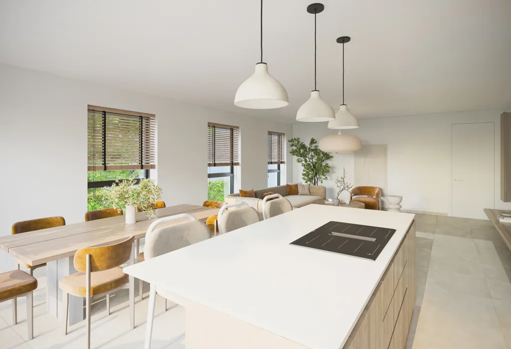 Cucina - Eco-Friendly Apartment with Terrace in Oostakker