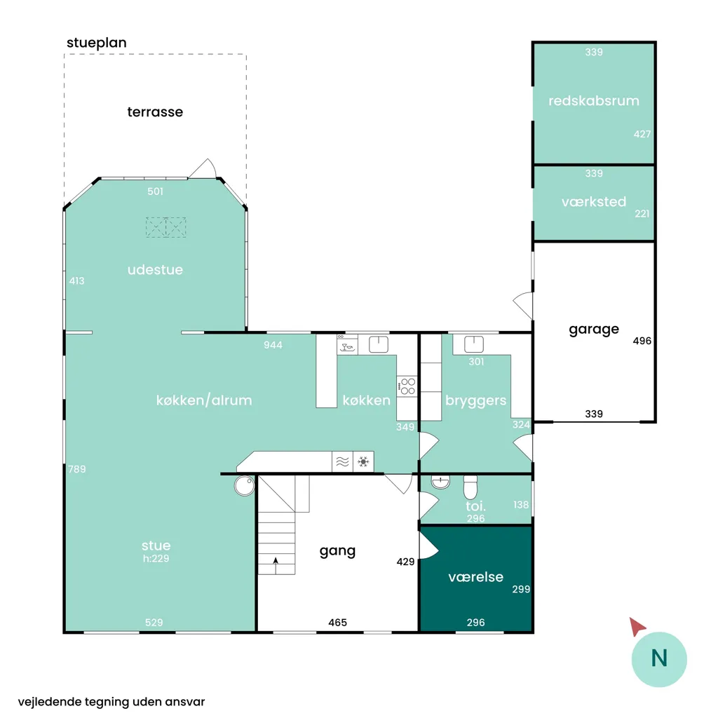 Plan - Detached Villa with Garden in Brande