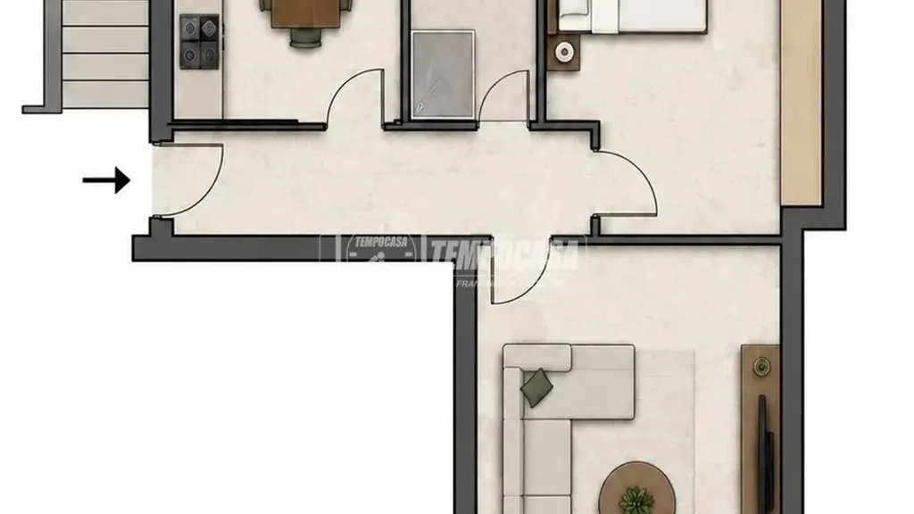 Planimetria - Transformable 2-Bedroom Apartment in Sesto San Giovanni