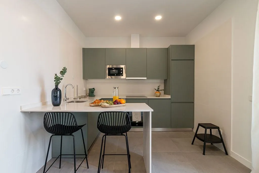 Cuisine - Furnished Flat with Balcony in Madrid