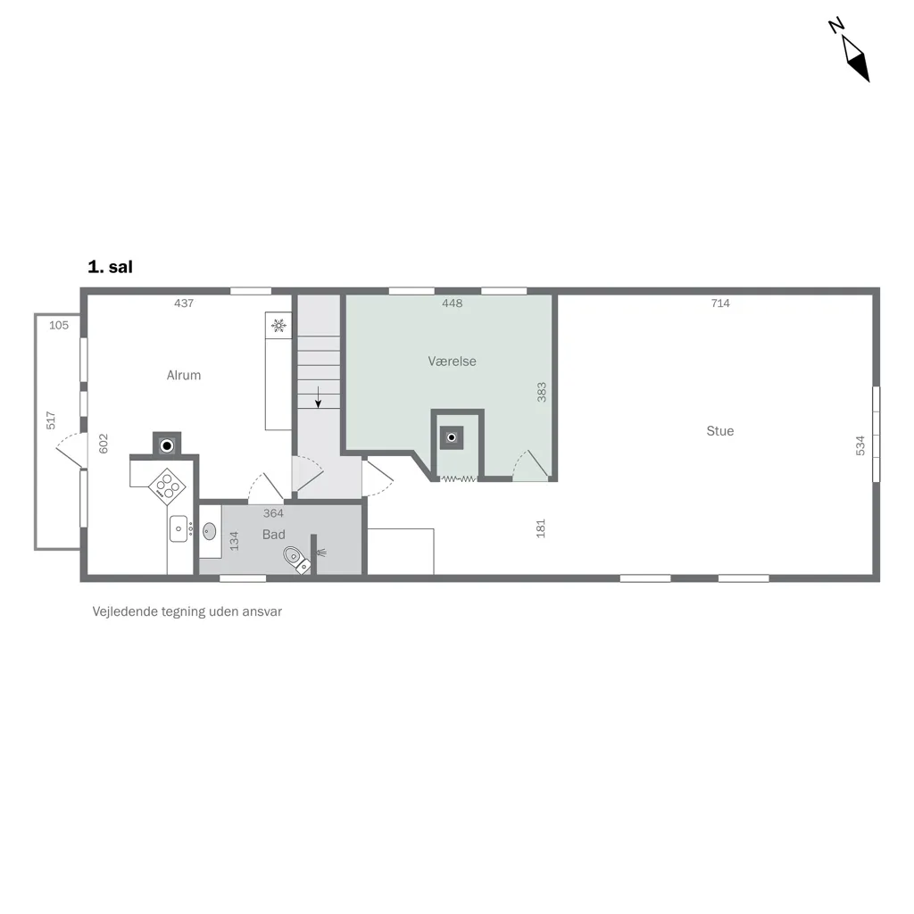 Plan - Villa with Professional Workshop in Ferritslev