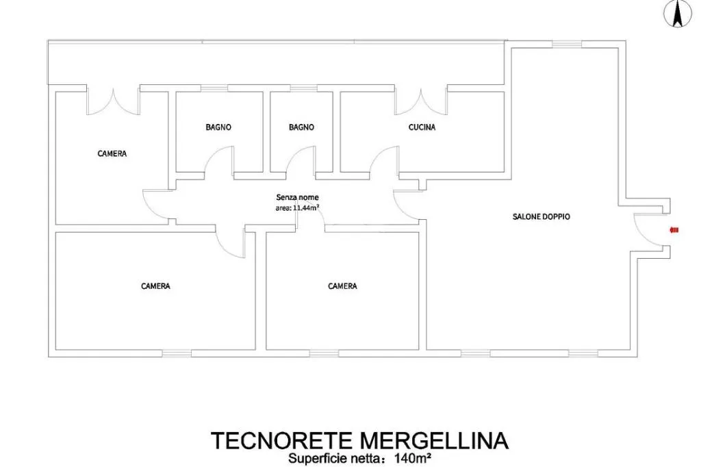 Planimetria - Bright Apartment with Panoramic Terrace in Naples
