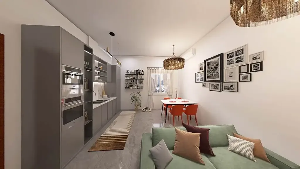 Rearranged Flat with Balcony in Florence