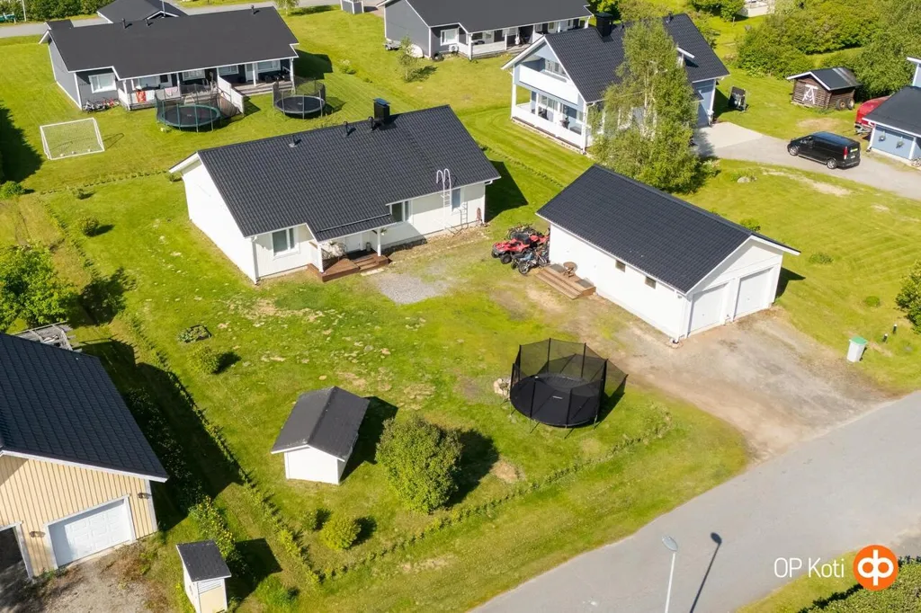 Vue aérienne - Single-Storey House with Sauna in Muhos