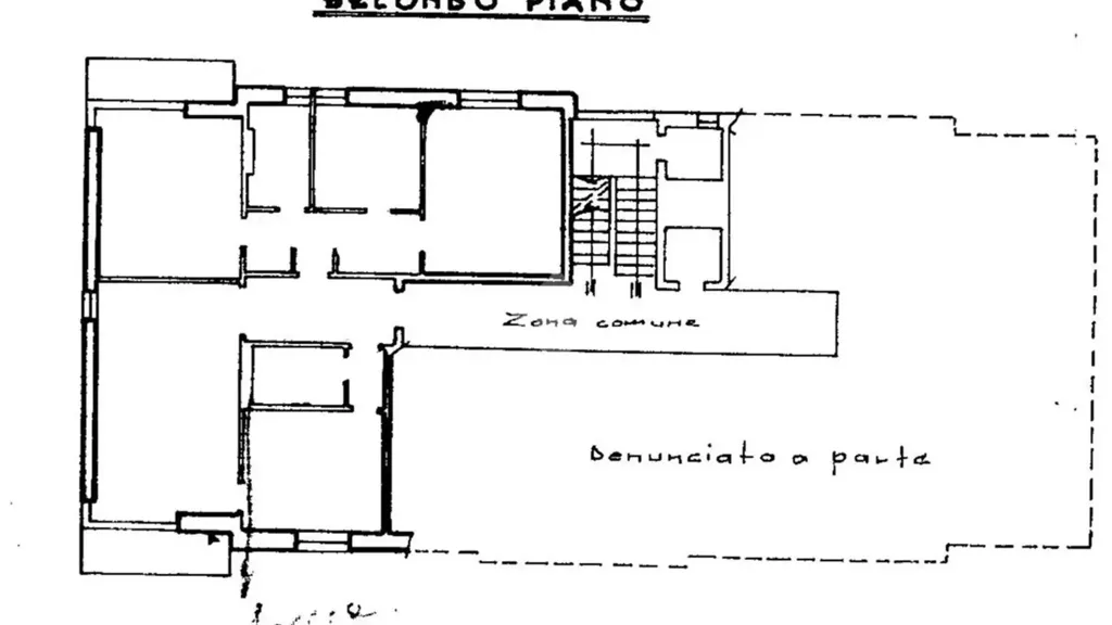 Planimetria - 1970s Apartment with Mountain View in Schio