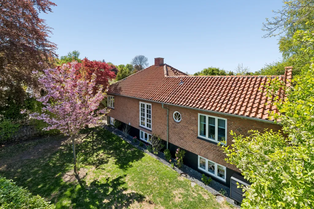 Aerial - Charming Brick Villa with Terrace in Birkerød