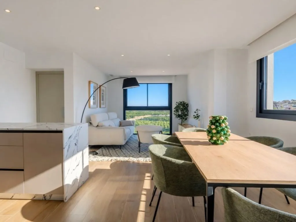 Söögituba - Modern Mediterranean Chalet with Golf Course View in Algorfa