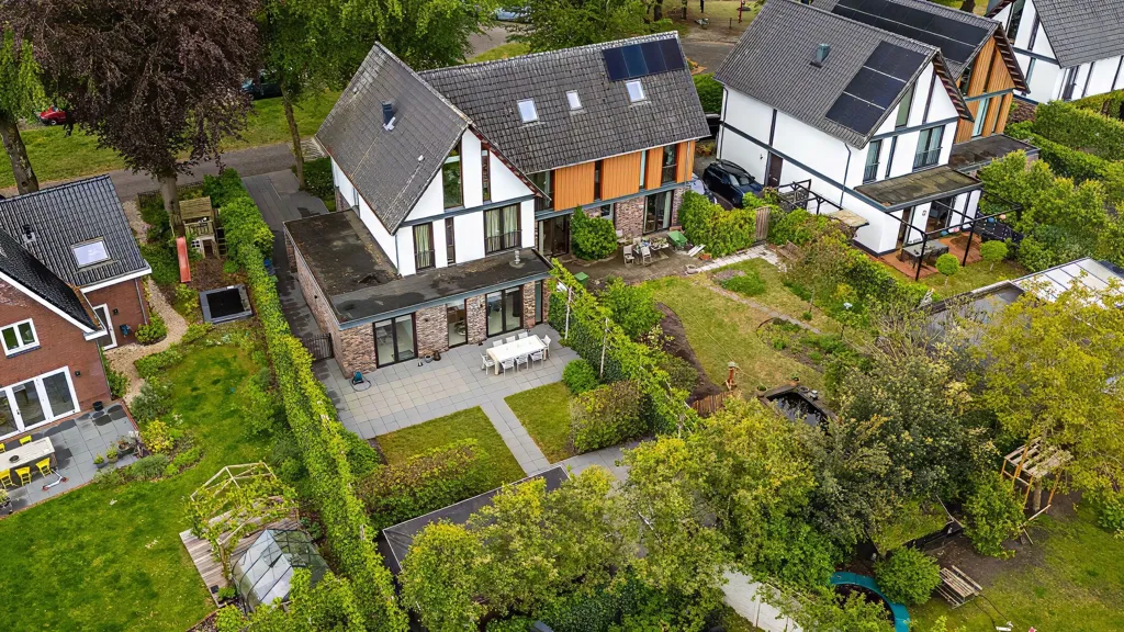Vue aérienne - Modern Half-Detached House with Garden in Doorn