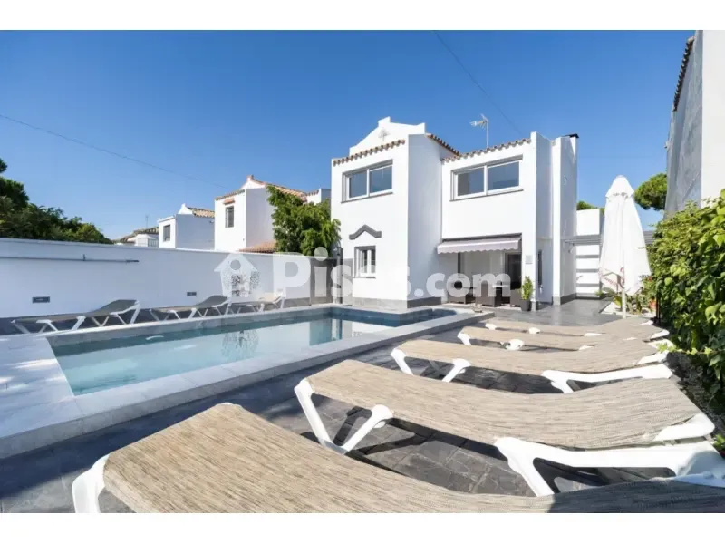 Piscine - Chalet with Pool near La Barrosa Beach