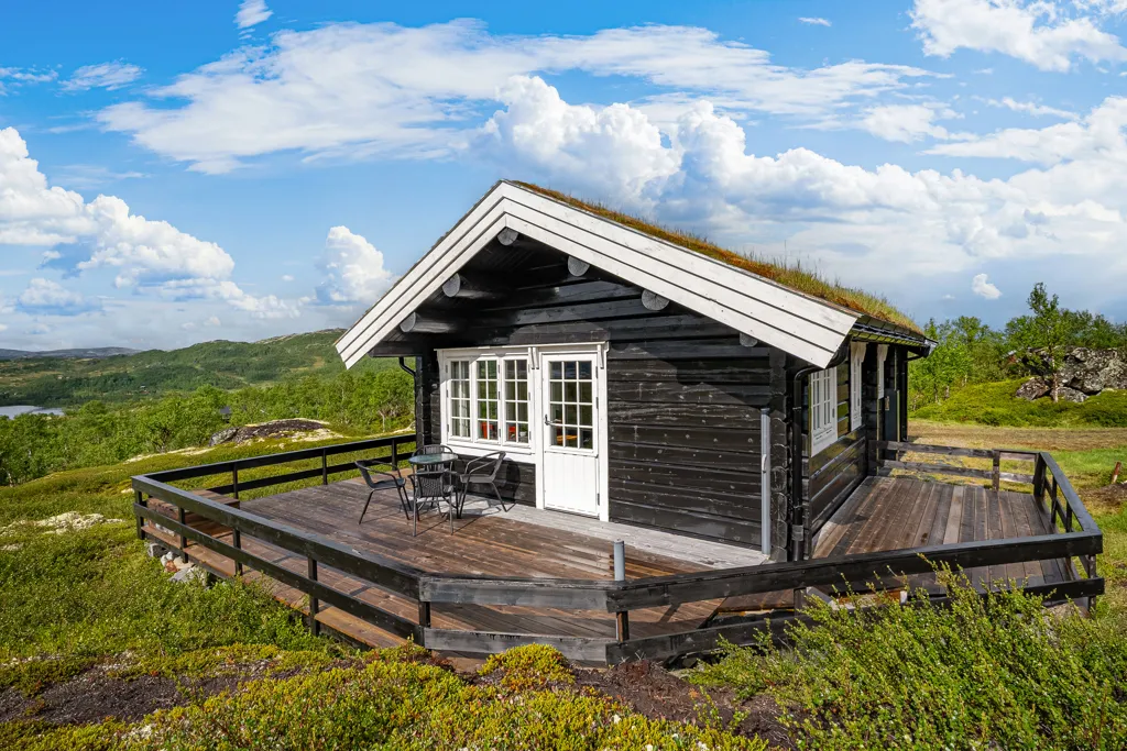Extérieur - Traditional Timber Cabin with Mountain Views in Ålen