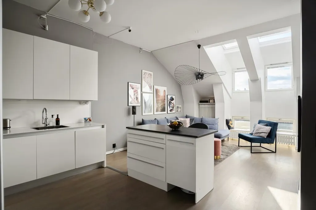 Köök - Penthouse with Impressive Ceiling Height in Fridhemsplan