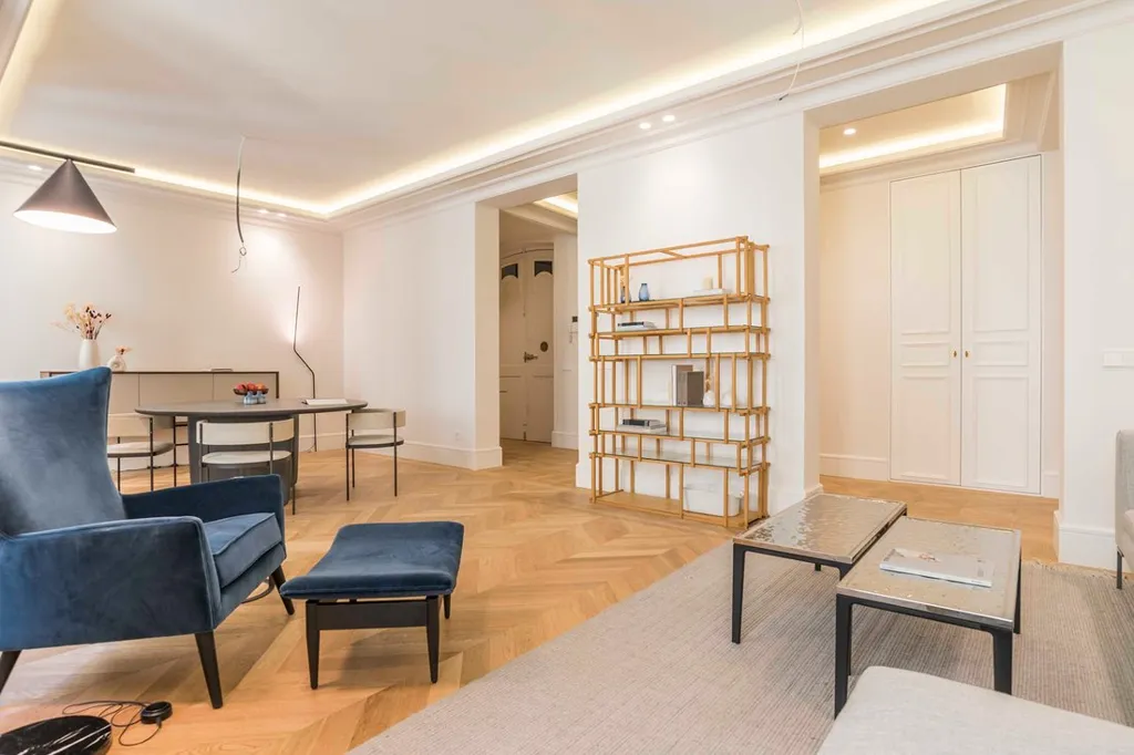 Séjour - Historic Flat with Balconies in Cortes, Madrid