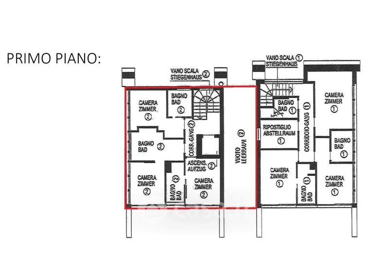 Plan - Modern Villa with Wellness Area in Badia