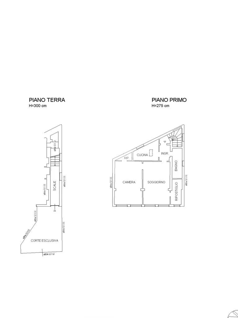 Planimetria - Spacious 2-Bedroom with Private Courtyard in Garda