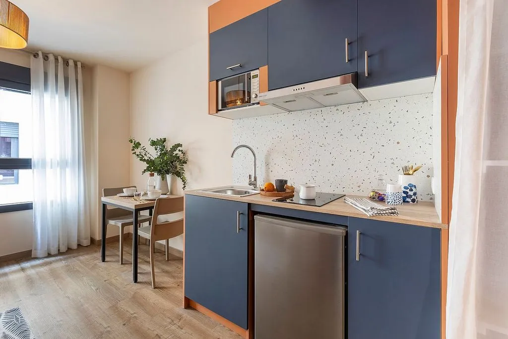 Cuisine - Student Studio with Air Conditioning in Poblats Marítims