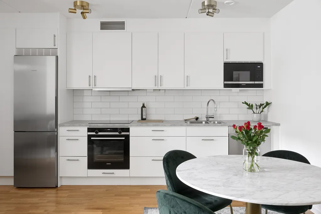 Kitchen - Modern Flat with Panoramic View in Partille