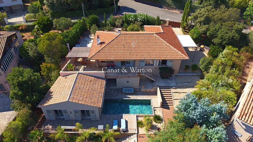 Aerial - Detached Villa with Pool in Saint-Raphaël