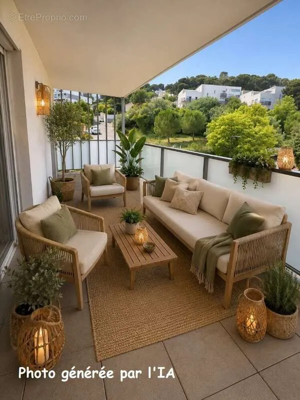 Balcon - Appartement T4 avec Terrasse et Vue Étang à Côté Bas Saint Clair