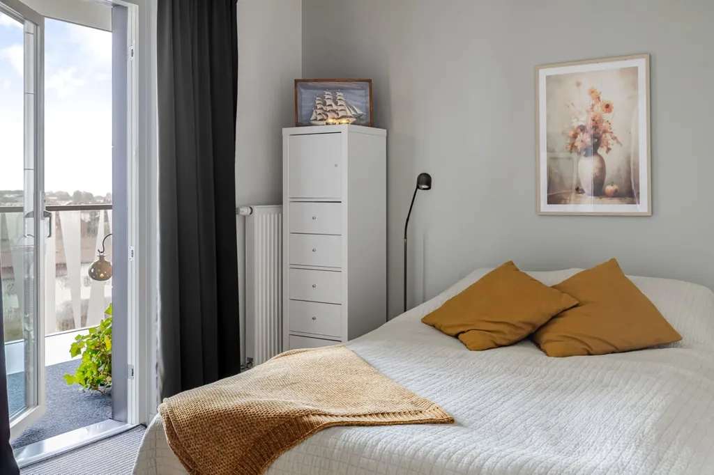 Camere da letto - Etagé Flat with Balcony & Rooftop in Kalmar