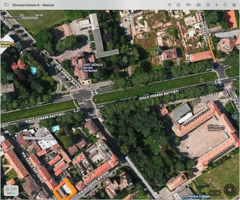 Vue aérienne - Luxury Penthouse with 360° View in Monza