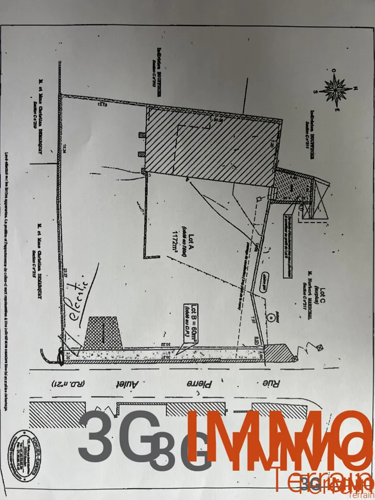 Planimetria - Constructible Plot with Barn in Houdan