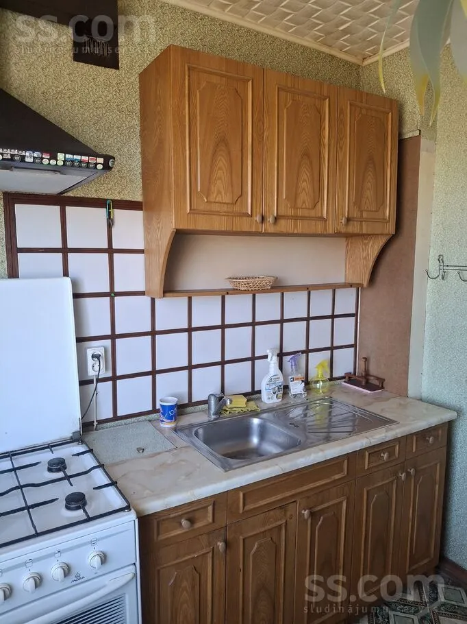 Cuisine - 2-Bedroom Flat with Balcony in Tārgale
