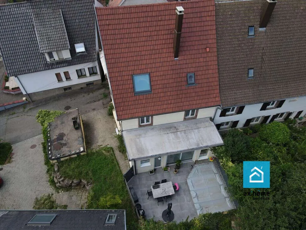 Vue aérienne - Maison de Charme avec Piscine à Wiwersheim