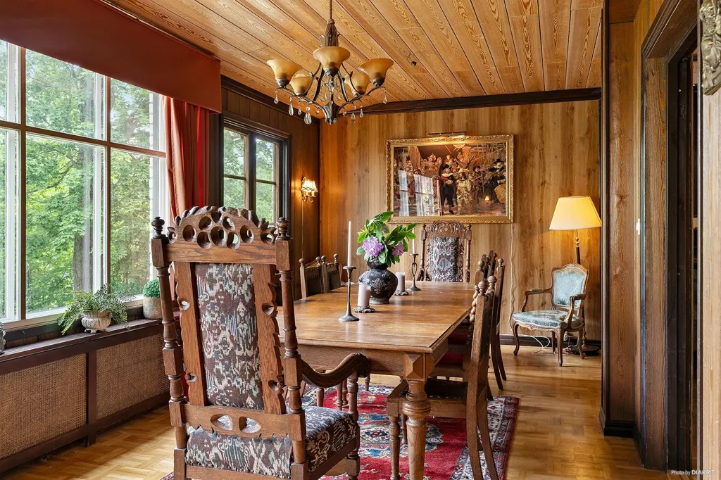 Dining Room - Historic Manor with River View in Blekinge
