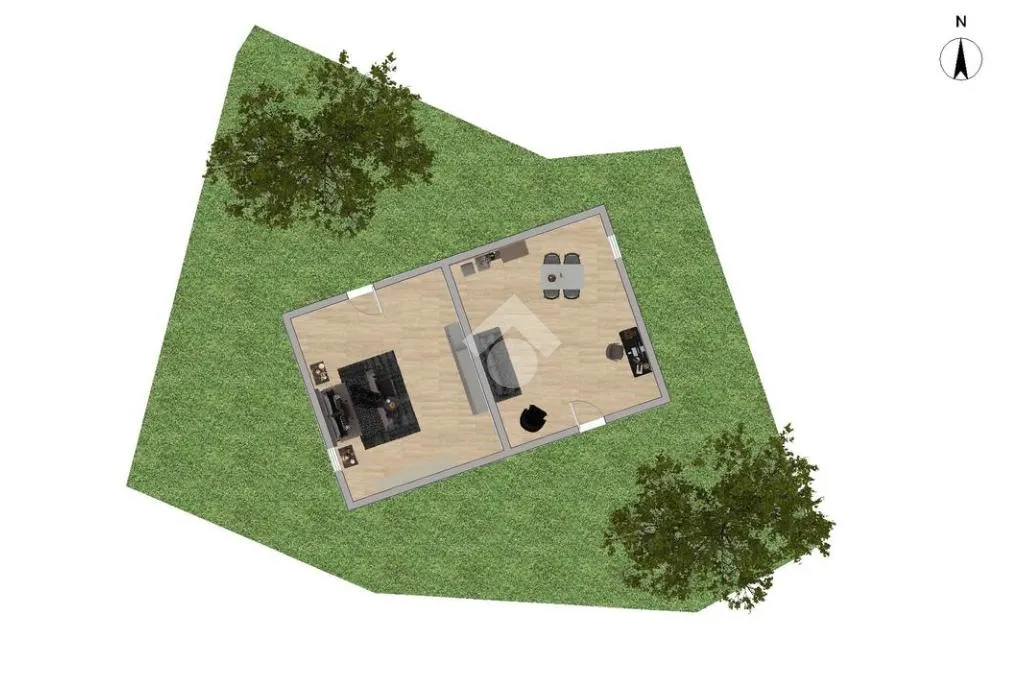 Plaan - Rustic House with Garden in Montelittu
