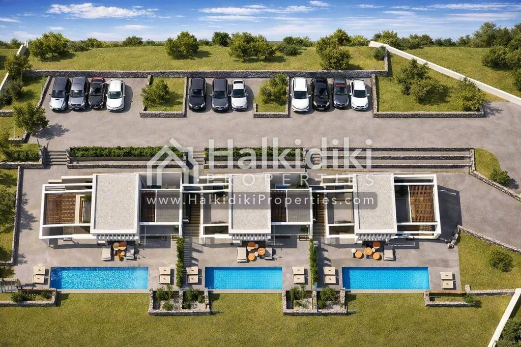 Vue aérienne - Detached House with Sea View in Nea Propontida