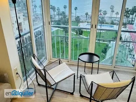 Living Room - Studio with Sea View in Benalmádena