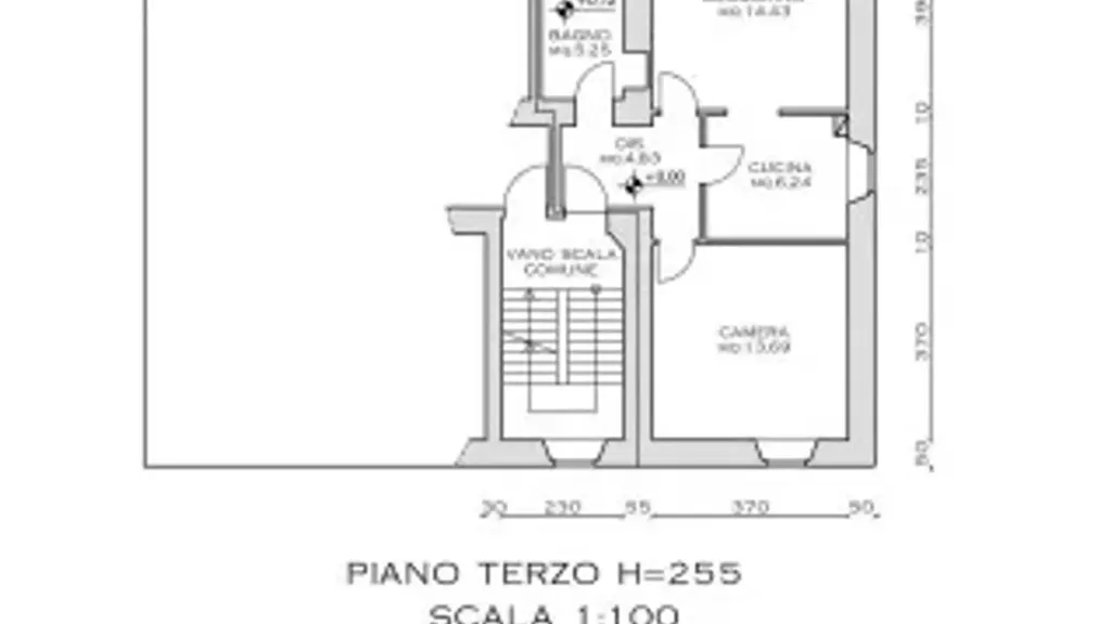 Plaan - Two-Bedroom Apartment with Balcony in Serramazzoni