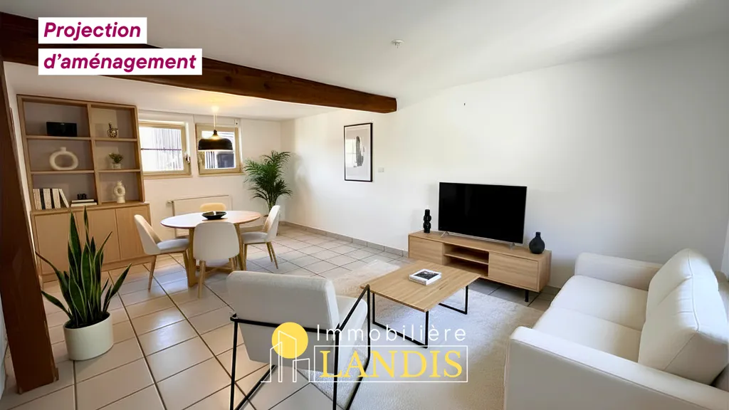 Séjour - Appartement 4 Pièces avec Garage au Centre de Sélestat