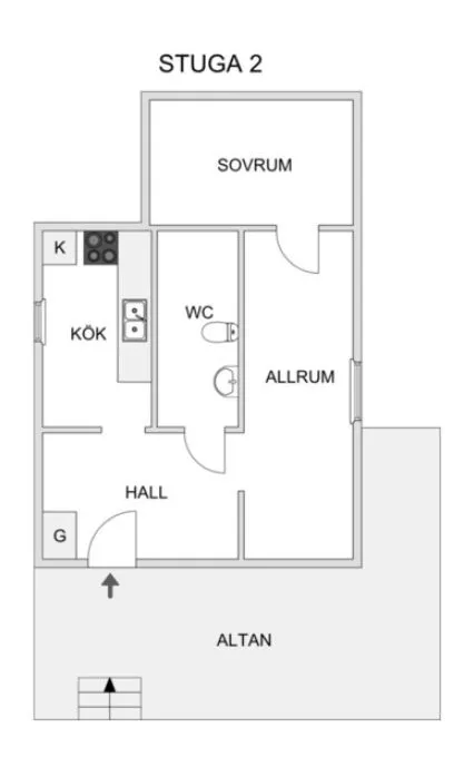 Plan - Strand-adjacent Farmstead with Three Cottages in Västerbotten