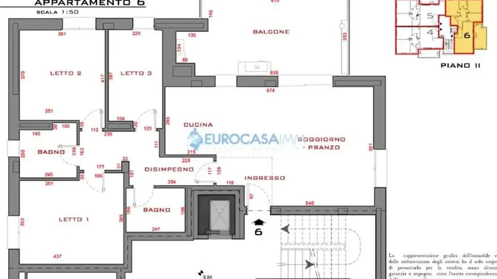 Plan - Energy-Efficient Apartment with Terrace in Carpi