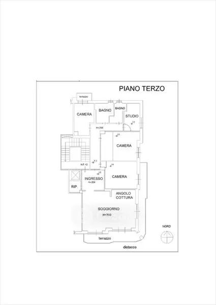 Plan - Attico with Sea View in Chiavari