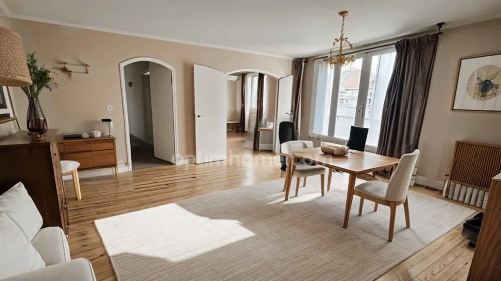Living Room - Spacious Apartment with Balcony in Toulouse Centre