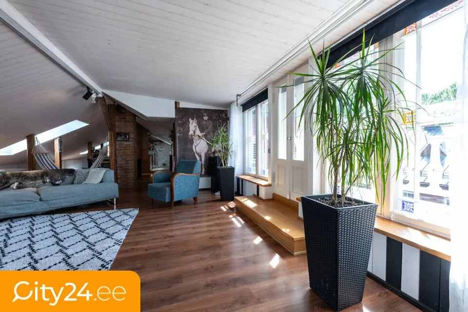 Séjour - Attic Flat with Terrace in Tartu Centre