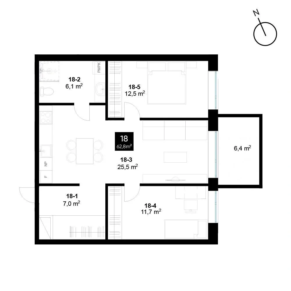 Plaan - Modern Apartment with Park Access in Väike-Rae