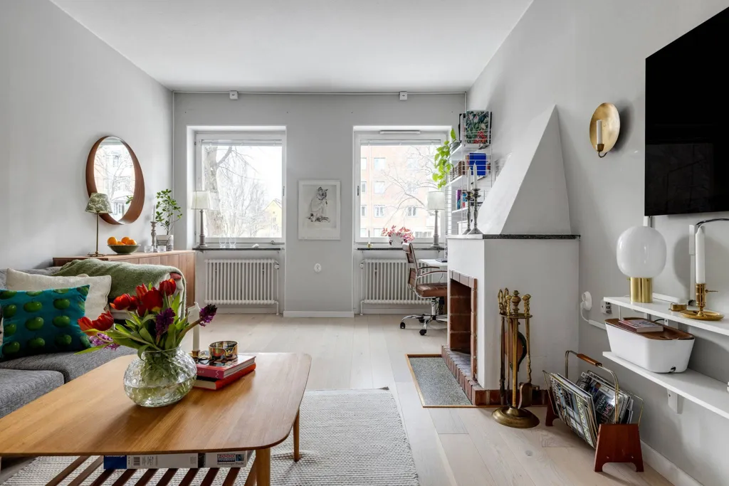 Living Room - Renovated Flat with Garden in Främre Luthagen