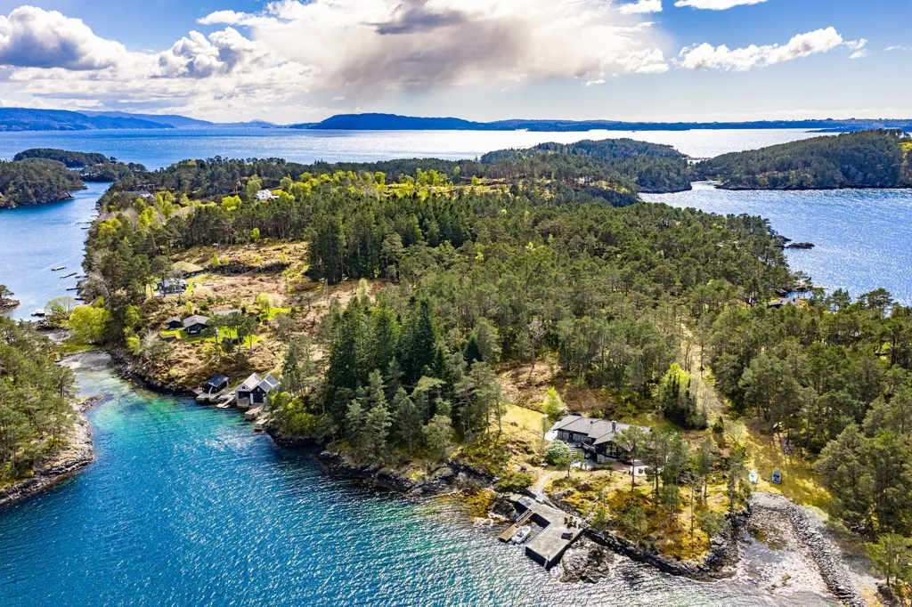 Vue aérienne - Holiday Cottage with Marina Spots in Forstrøno