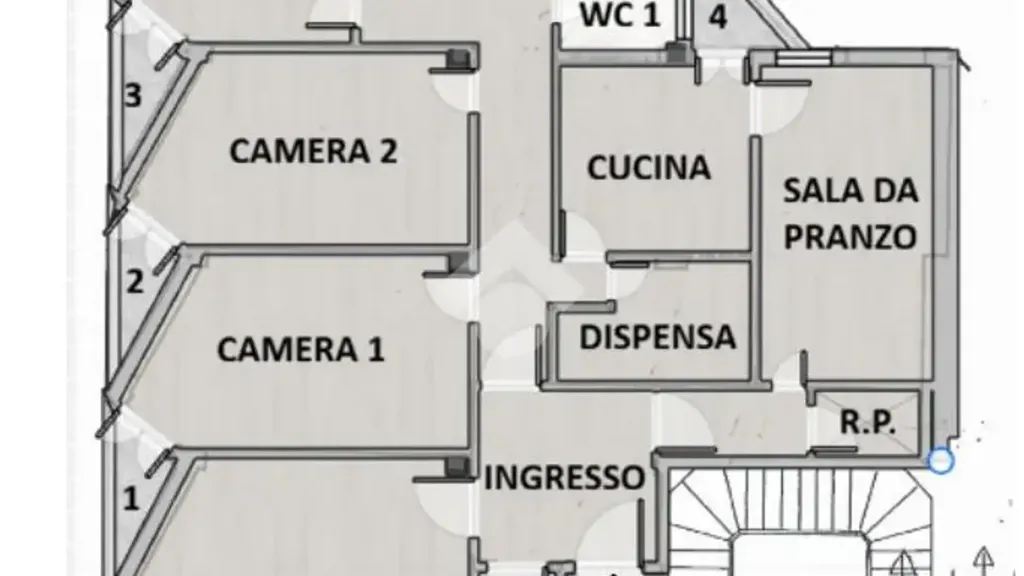 Floor Plan - Spacious Apartment with Balconies in Catanzaro