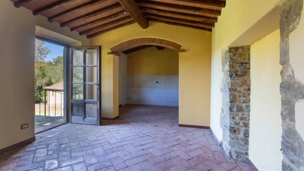 Terrace - Casale with Pool in Gaiole in Chianti