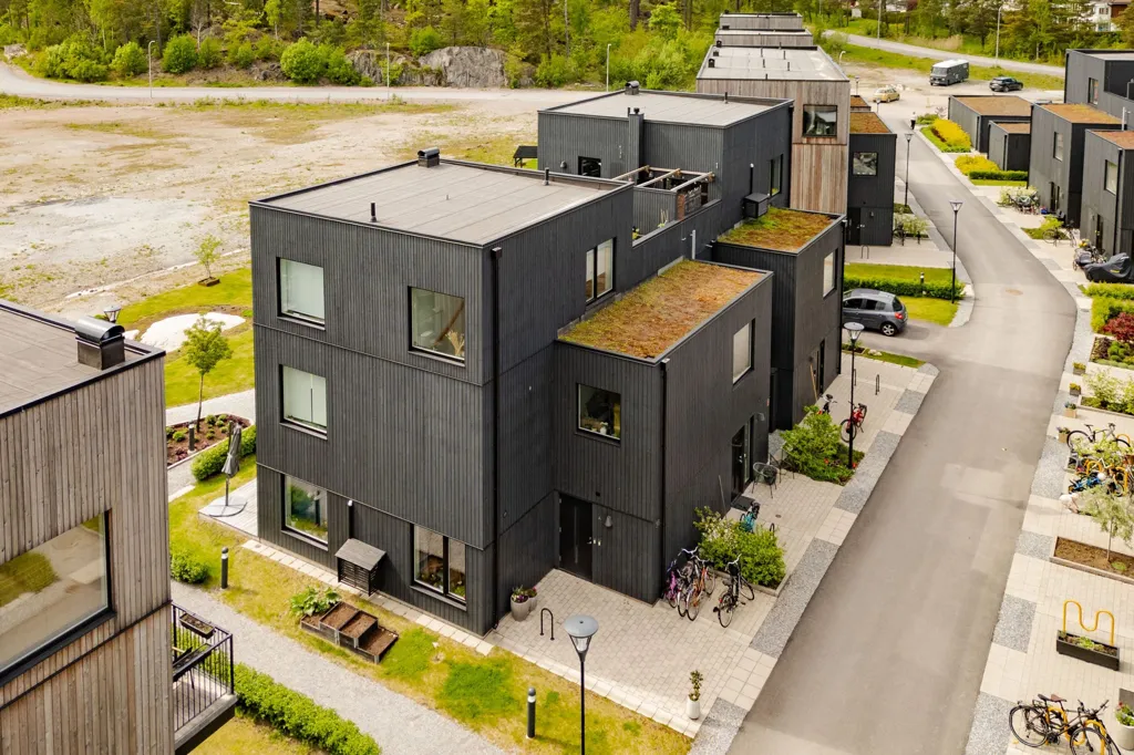 Aerial - Modern Flat with Balcony in Källtorp, Västerås