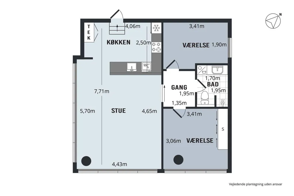 Planimetria - Renovated Flat with Charm in Odense C