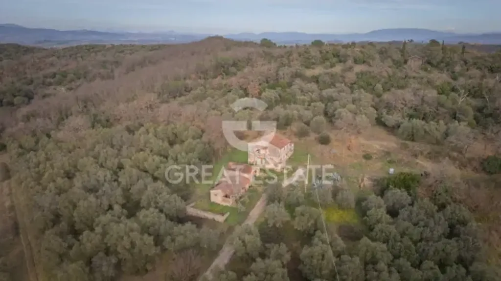 Vue aérienne - Historic Casale with Panoramic Views in Piegaro