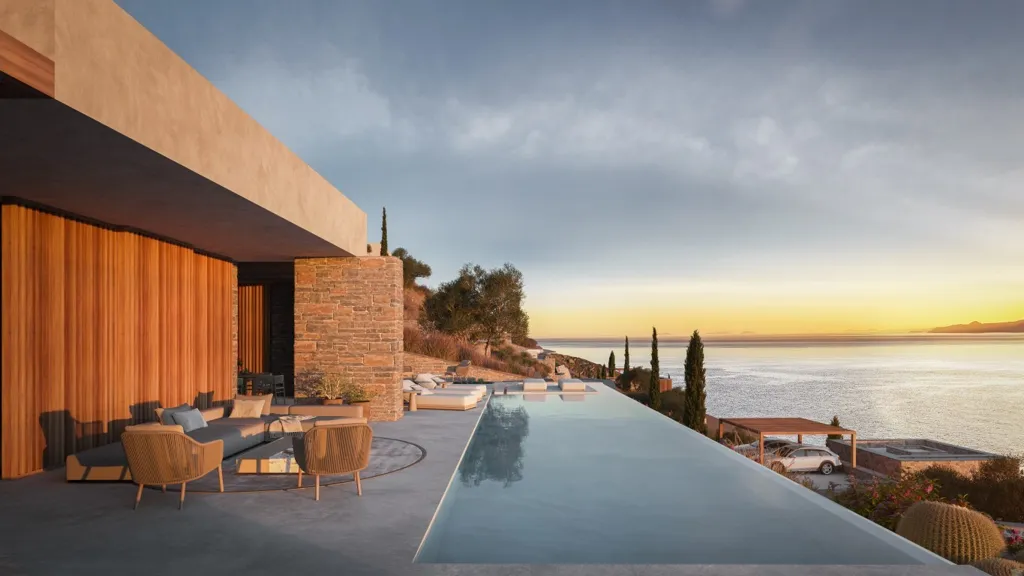 Piscine - Villa with Sea View in Elounda, Crete