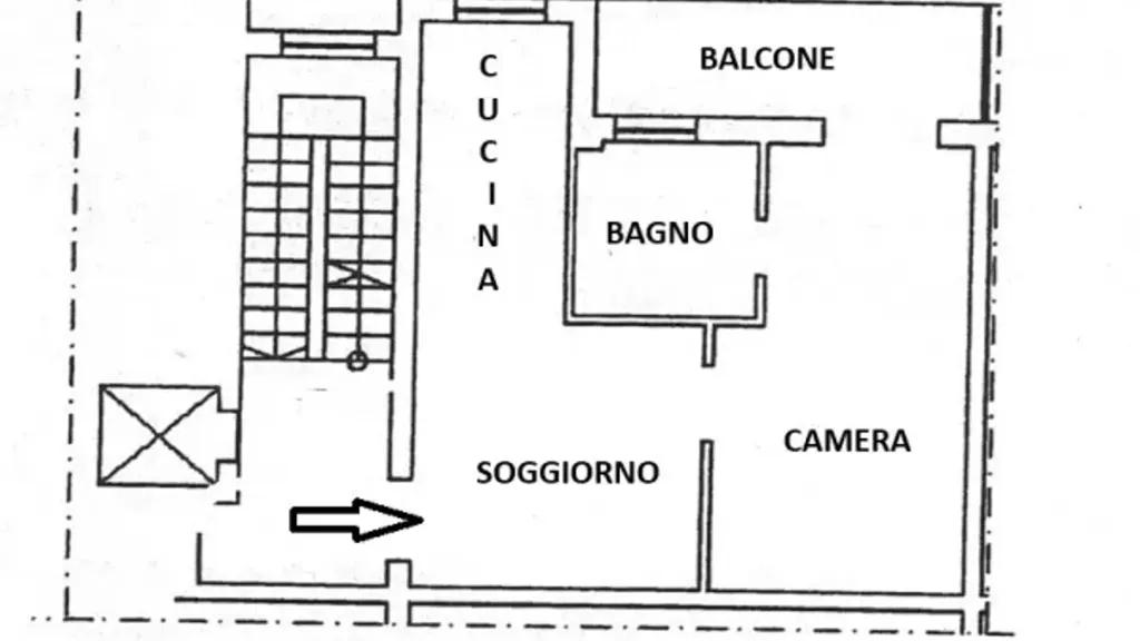 Plaan - Rear-Facing Two-Bedroom Flat in Milan