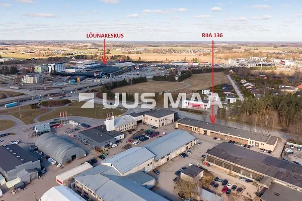 Õhuvaade - Ärihoone asukohas Tartu
